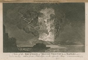 Uma visão da erupção do Monte Vesúvio de English School