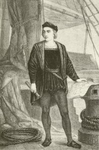 Um jovem Cristóvão Colombo (1451-1506), explorador genovês de English School