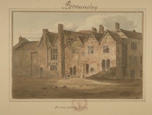Abadia de São Salvador, Bermondsey, 1809 (wc no papel) de English School