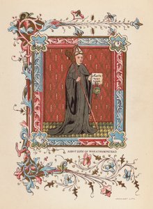 Abade João de Wheathampstead (litografia a cores) de English School