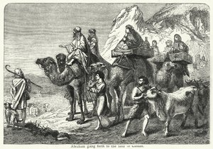 Abraão indo para a terra de Canaã (gravura) de English School
