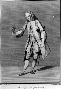 De acordo com a Lei do Parlamento, feita por Louis Phillippe Boltard após Bartholomew Dandridge, 1737 de English School