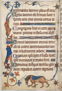 Acrescentar. 42130, f.61v, Salmo 32, cavalo alado, de 