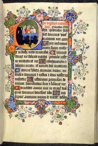 Acrescentar. 42131 f.46r, Vigílias dos Mortos (Office of the Dead), com quadrados góticos, das Horas de Bedford e Psalter de English School