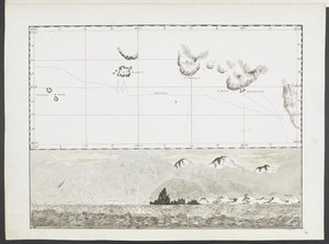 Adicionar MS 15500 f.13 Vinte e duas cartas, vistas de Headlands, etc., tiradas durante a viagem do Capitão Cook na Resolução através do Pacífico e do Oceano Antártico de English School