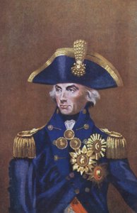 Almirante Lord Nelson, retrato (cor litho) de English School