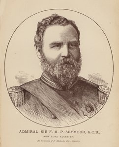 Almirante Sir F B P Seymour, GCB, atual Lord Alcester (gravura) de English School