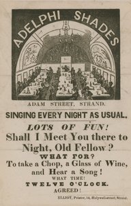 Anúncio para Adelphi Shades, Adam Street, Strand de English School