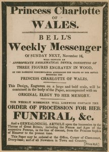 Anúncio de Sinos Mensageiro Semanal do domingo, 16 novembro1817 de English School