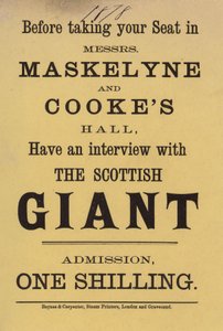 Anúncio para Maskelyne e Cookes Hall de English School