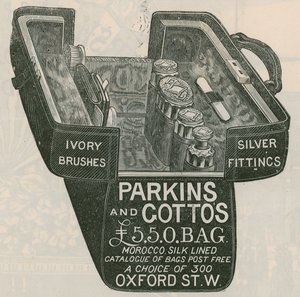 Anúncio para Parkins and Cottos bag de English School