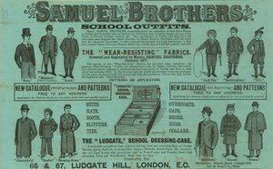 Anúncio de Samuel Brothers, Ludgate Hill, London de English School