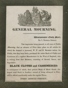 Anúncio para WP e E Dudden, Westminster Cloth Mart, 7 Tothill Street de English School