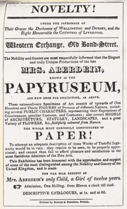 Anúncio para uma exposição do Papyruseum de English School