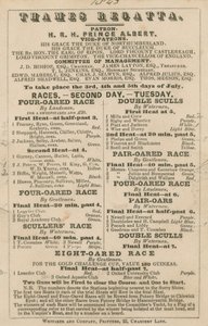 Anúncio para a Regata do Tamisa, 1843 de English School