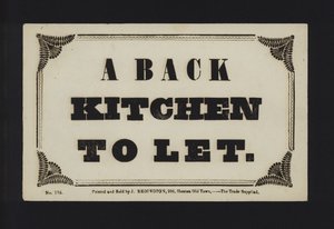 Advertisement: Uma cozinha de volta para deixar (tipo) de English School