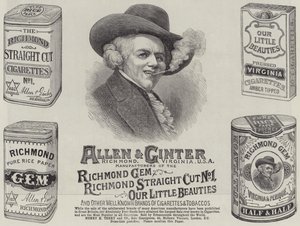 Anúncio, Allen e Ginter (gravura) de English School