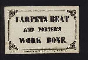 Anúncio: Carpetes batem e porteiros trabalho feito (tipo) de English School