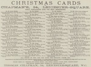 Anúncio, Cartões de Natal da Chapman (gravação) de English School