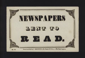 Propaganda: Jornais emprestados para ler (tipo) de English School