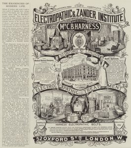 Anúncio, The Medical Battery Company (gravura) de English School