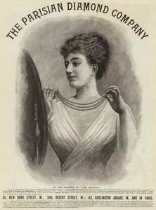 Anúncio, The Parisian Diamond Company (gravura) de English School