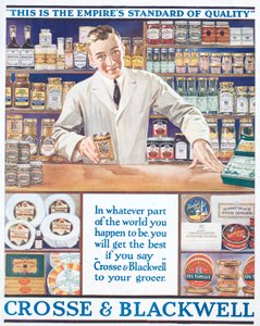 Anúncio para alimentos Crosse e Blackwell, c1920 (cor litho) de English School