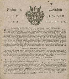 Propaganda para o Holmans London Ink Powder for Records de English School