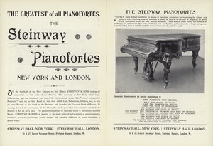 Propaganda para pianos Steinway de English School