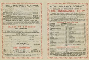 Anúncio para a Royal Insurance Company de English School