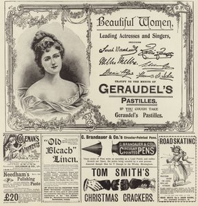 Divulgação de publicidade do The Graphic Christmas Number 1896