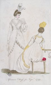 Vestido da tarde para setembro de 1799 de English School