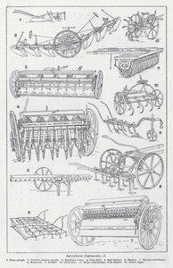 Alfaias agrícolas (litho) de English School
