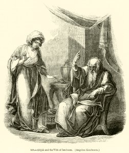 Ahijah and the Wife of Jeroboam, Angelica Kaufmann (gravura) de English School