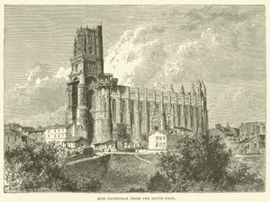 A catedral de Albi vista do sudoeste (gravura) de English School