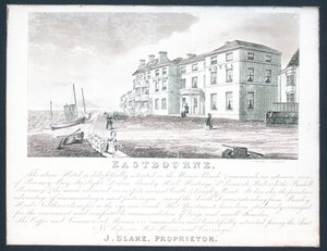 Albion Hotel, cartão comercial para o proprietário, J Blake de English School