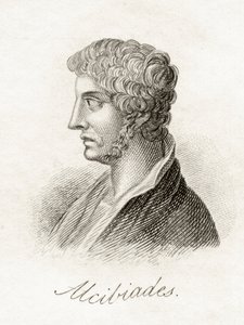 Alcibiades Cleiniou Scambonides, do &39;Crabb&39;s Historical Dictionary&39;, publicado em 1825 de English School