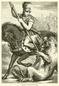 Alexandre o Grande e o Leão (gravura) de English School
