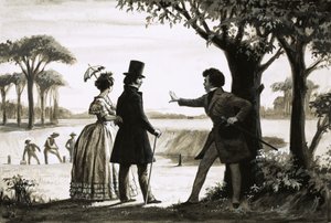 Alexandre Dumas inspecciona a sua propriedade de English School