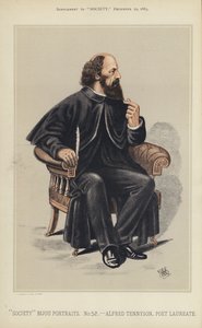 Alfred Tennyson, Poeta Laureate (cor litho) de English School