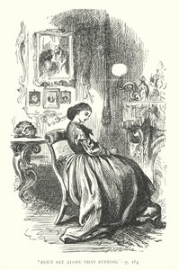Alice sentou-se sozinha nessa noite" (gravura) de English School