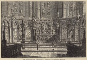 Igreja de Todos os Santos, Cheltenham, Reredos (gravura) de English School