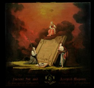Grupo Alegórico com Simbolismo Maçônico, 1810 de English School