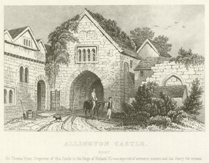 Castelo de Allington, Kent (gravura) de English School