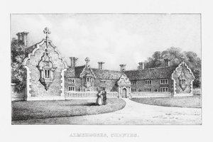 Almshouses, Chenies (gravura) de English School