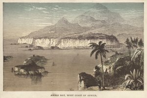 Ambas Bay, Costa Oeste de África (gravura colorida) de English School