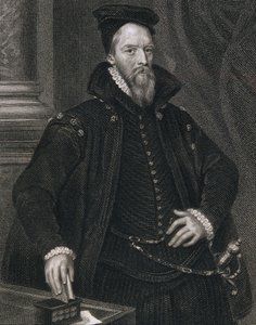 Ambrose Dudley (c.1528-90), de &39;British&39;s Portraits&39;, de 1823 (gravura)