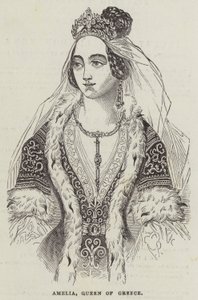 Amelia, Rainha da Grécia (gravura) de English School