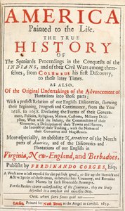 América pintada para a vida: a verdadeira história dos espanhóis, Atas nas conquistas dos índios, por Sir Ferdinando Gorges e outros de English School