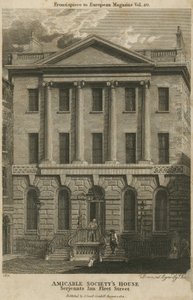 Amicable Societys House, Pousada Serjeants, Fleet Street, Londres de English School